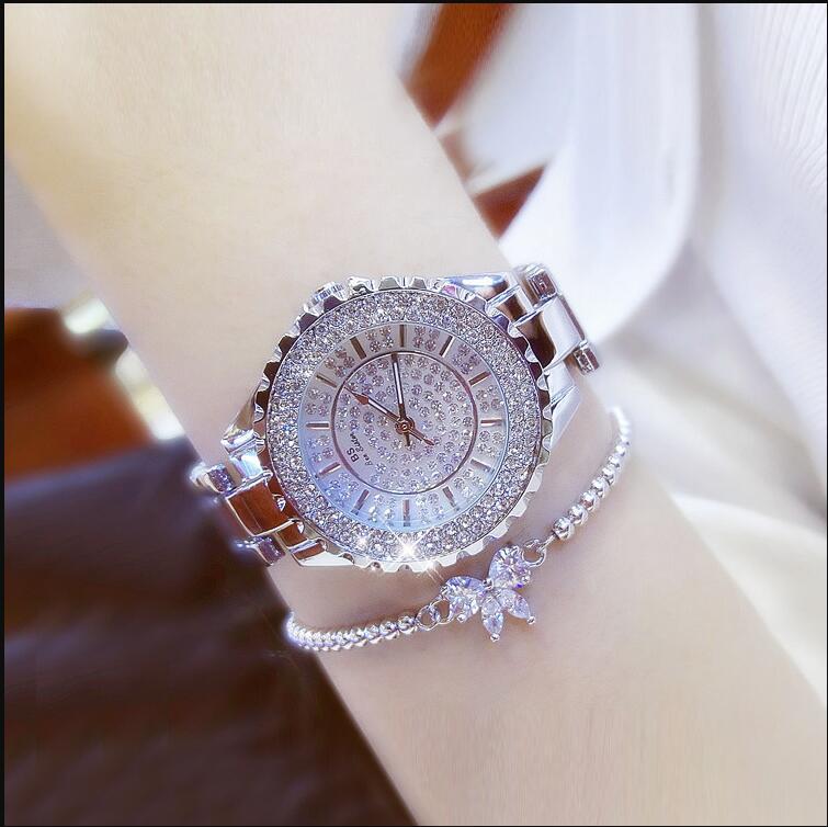 Hot full brick automatic non-mechanical waterproof and starry ladies fashion watch