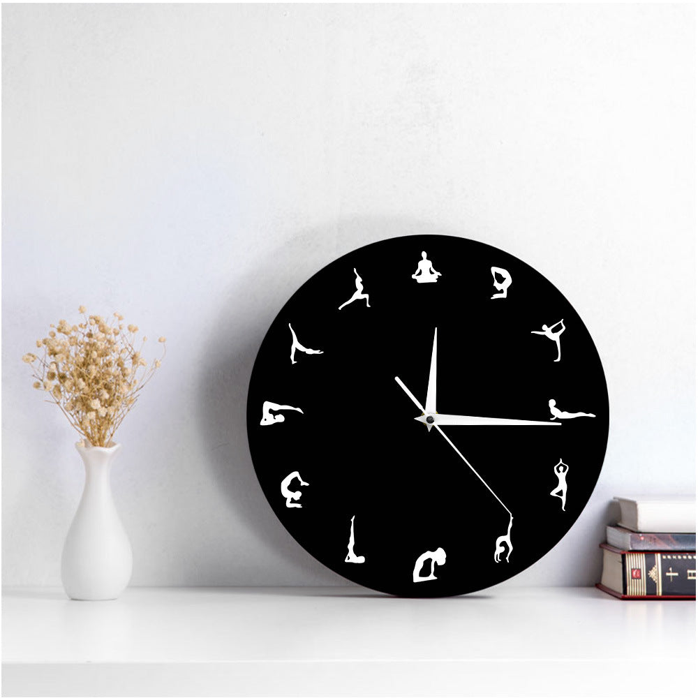 Yoga Decorative Wall Clock