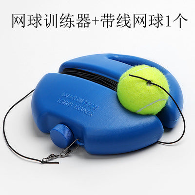 Tennis rebound tennis training device with rope