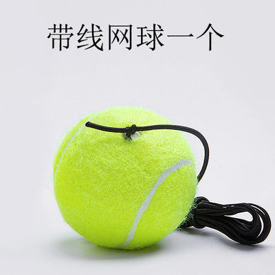 Tennis rebound tennis training device with rope