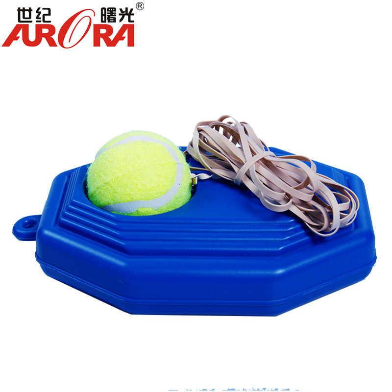 Tennis rebound tennis training device with rope