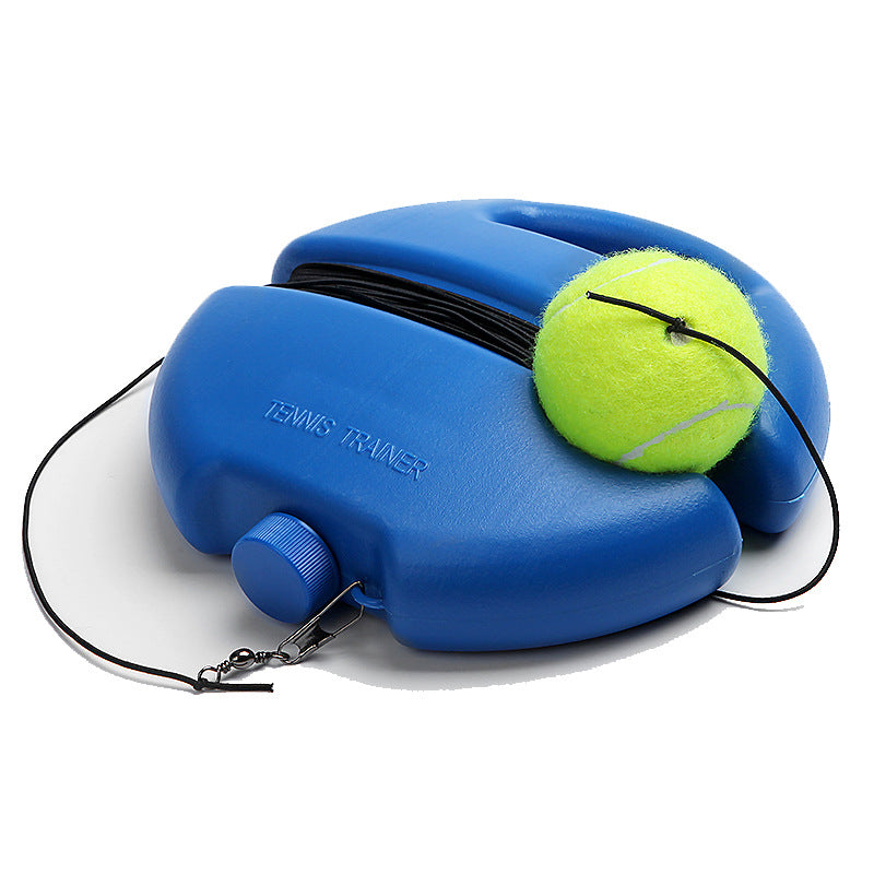 Tennis rebound tennis training device with rope