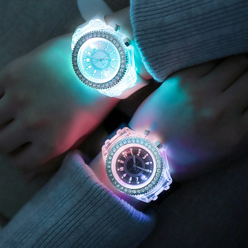 Creative Led Harajuku Silicone Fashion Trend Male and Female Students Couple Jelly Watches