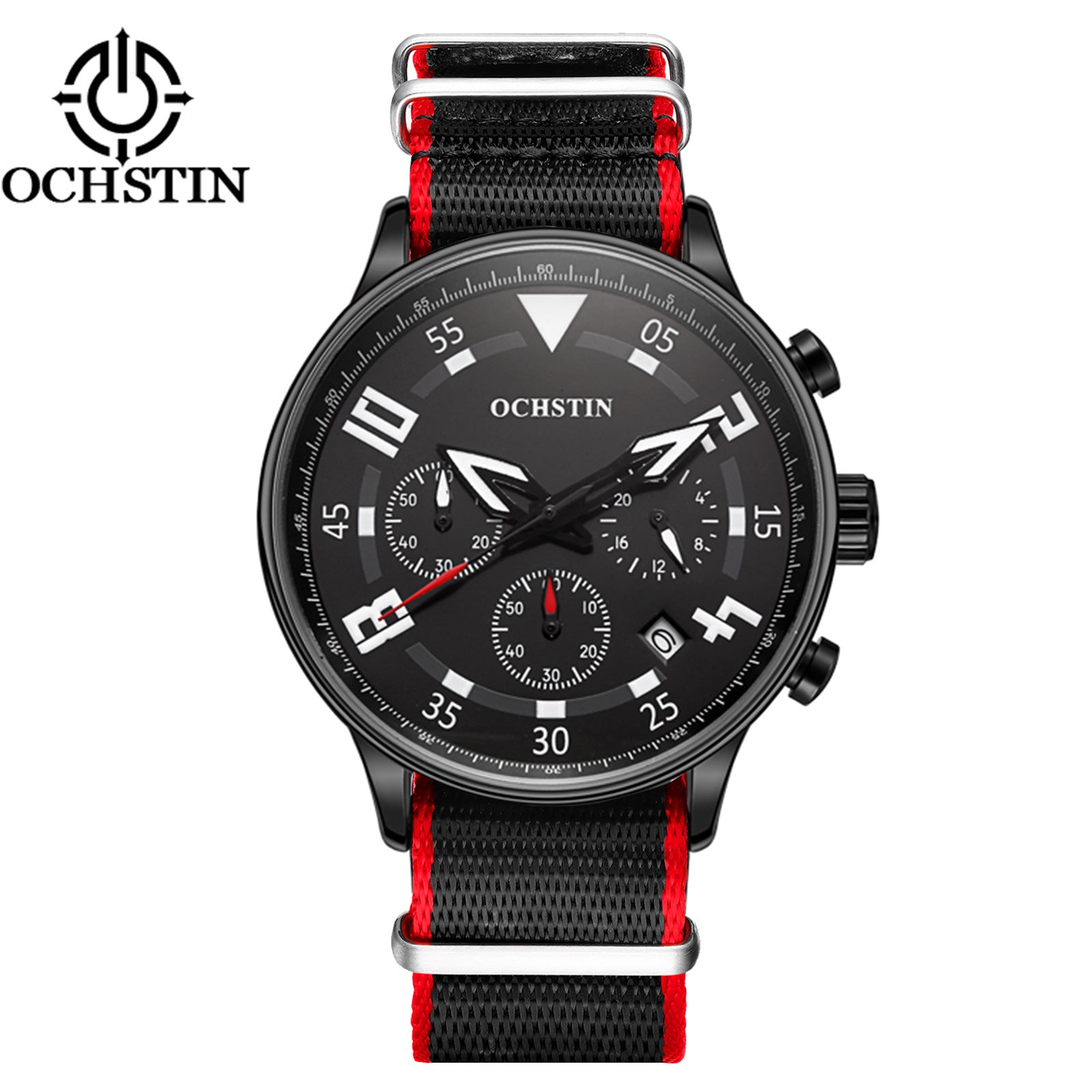 Augusten Leather Waterproof Quartz Calendar Watch Sports