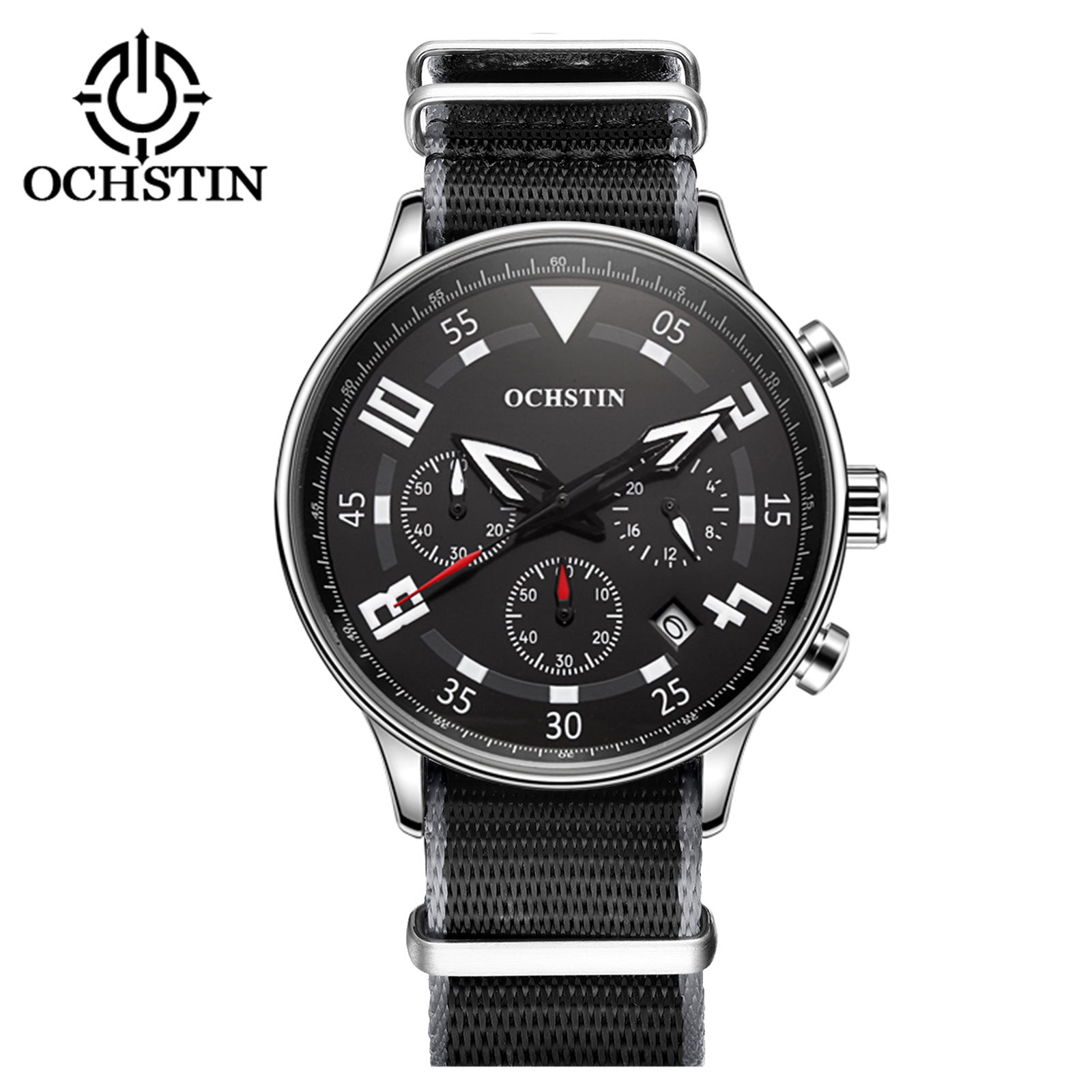 Augusten Leather Waterproof Quartz Calendar Watch Sports