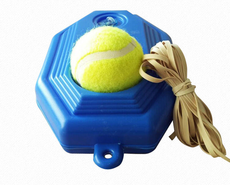 Tennis rebound tennis training device with rope