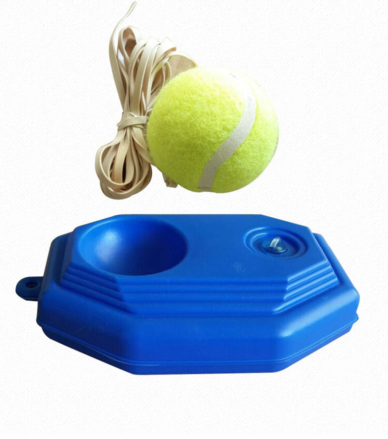 Tennis rebound tennis training device with rope