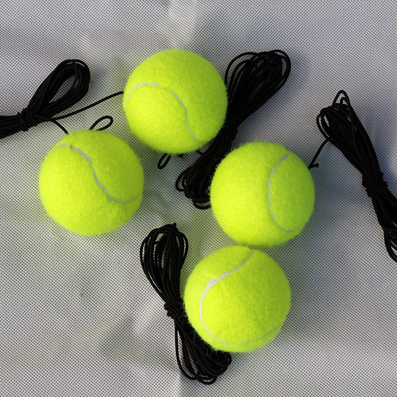 Tennis rebound tennis training device with rope