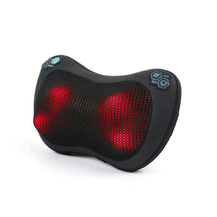 Intelligent Cervical Spine Massage Pillow Red Light Heating And Kneading, Household Multifunctional Cervical Spine Massager Waist Massager