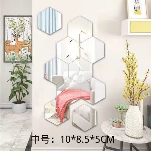 Self-adhesive Hexagonal Acrylic Mirror Wall