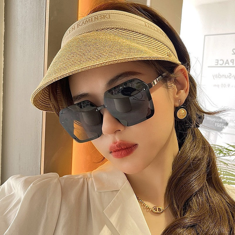 Korean-style Irregular Box Sunglasses Women Internet-famous Slim-fit Polygon Trendy Atmospheric