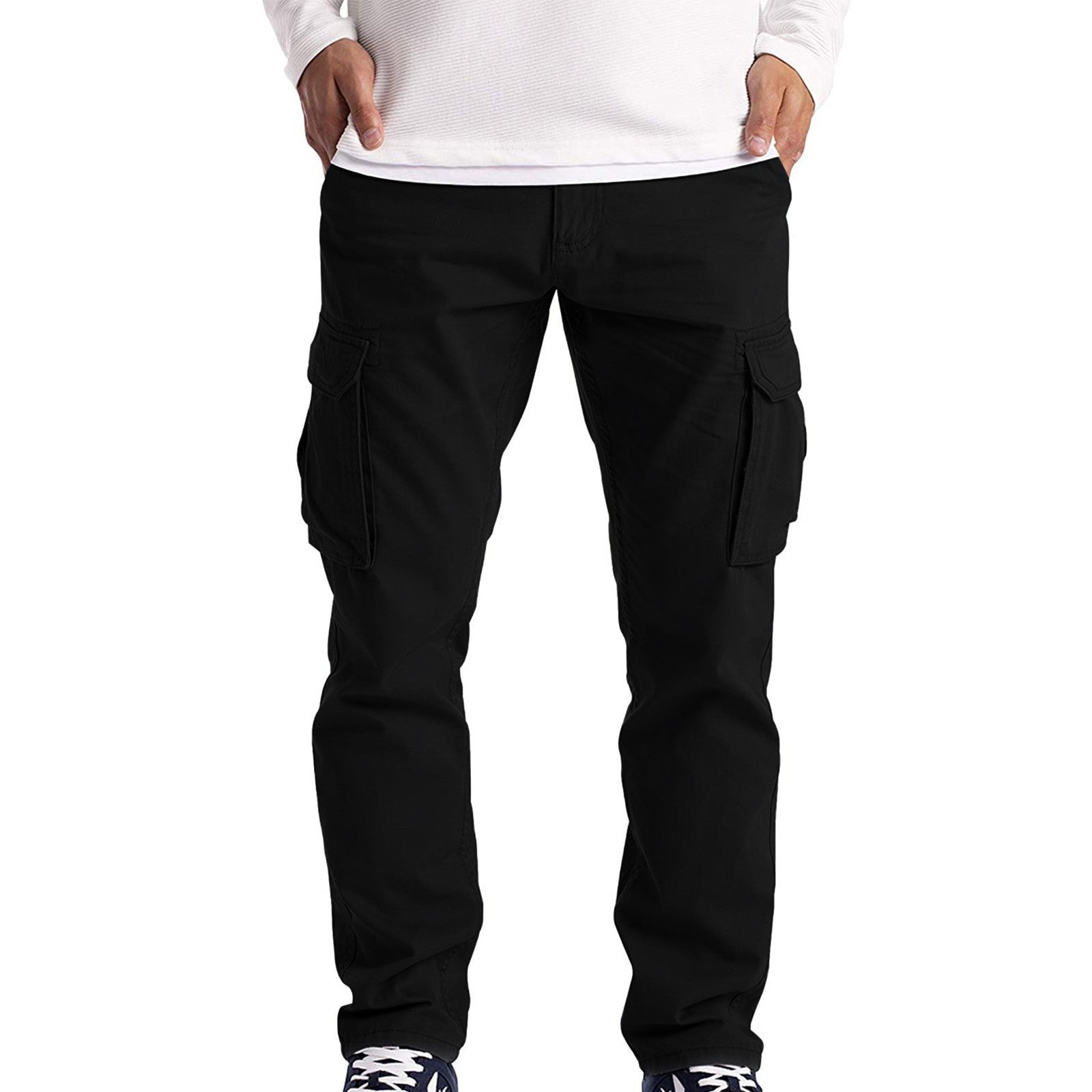 Multi-pocket Straight Casual Trousers For Men