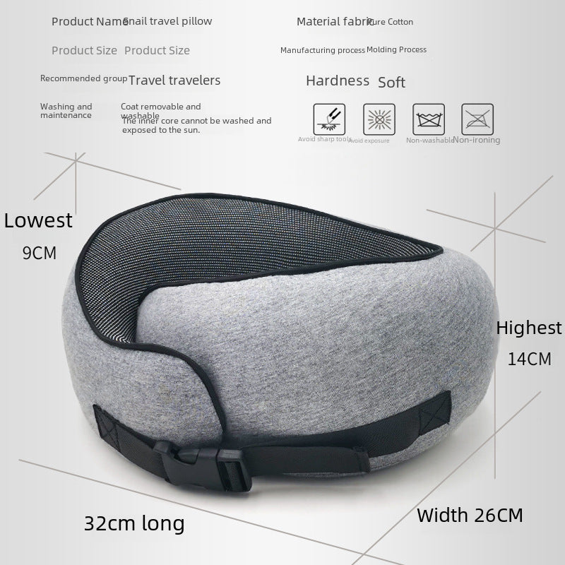 Memory Foam U-shaped Cervical Neck Nap Pillow For Travel, Aircraft Travel