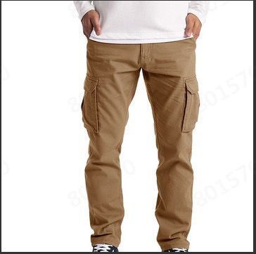 Multi-pocket Straight Casual Trousers For Men