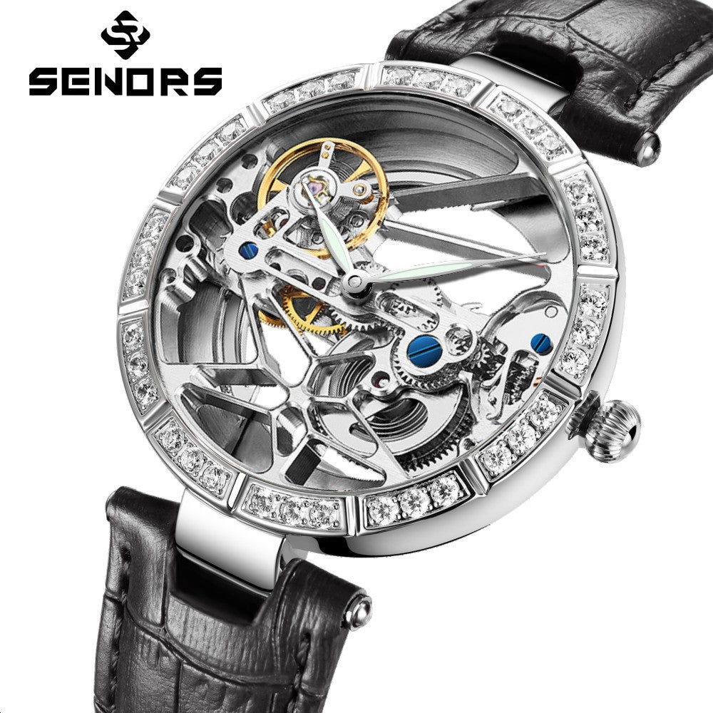 Sinas Cross-border Hollow Automatic Mechanical Watch Exclusively For Ladies