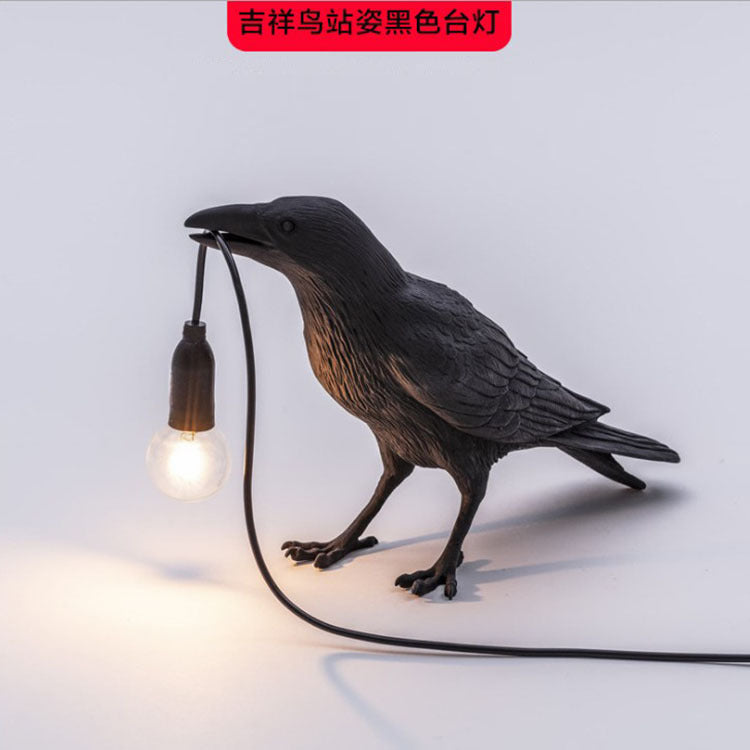 Personalized And Creative Animal Shape Resin Bird  Wall Lamp Decoration for Table and Bedroom Bedside