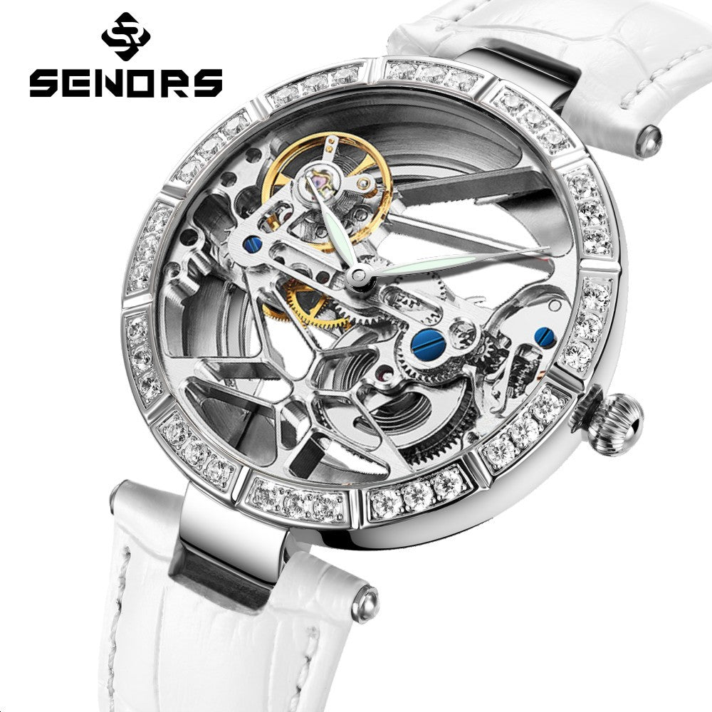 Sinas Cross-border Hollow Automatic Mechanical Watch Exclusively For Ladies