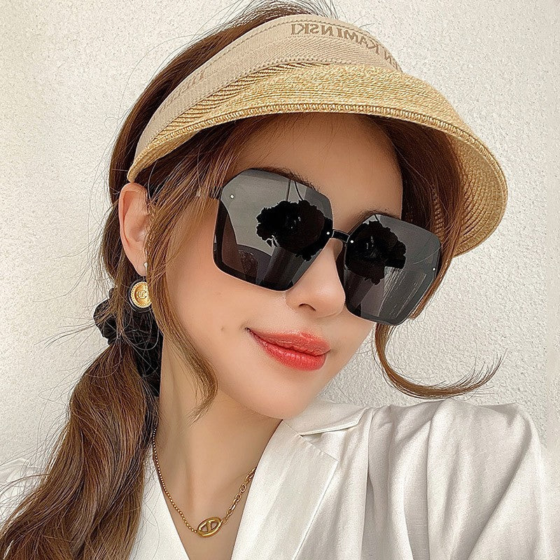 Korean-style Irregular Box Sunglasses Women Internet-famous Slim-fit Polygon Trendy Atmospheric