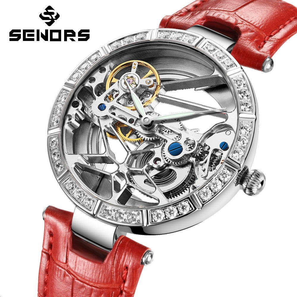 Sinas Cross-border Hollow Automatic Mechanical Watch Exclusively For Ladies