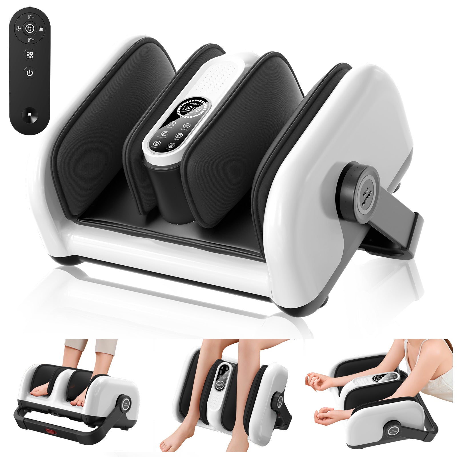 Hot Compress Fully Automatic Multi-function Kneading Roller Foot  and Calf Massage Machine