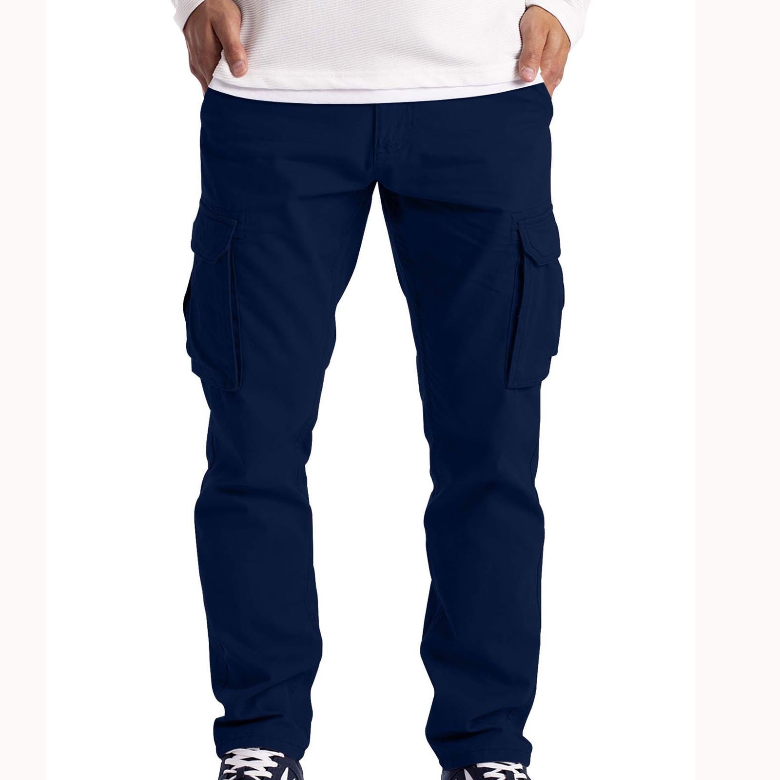 Multi-pocket Straight Casual Trousers For Men