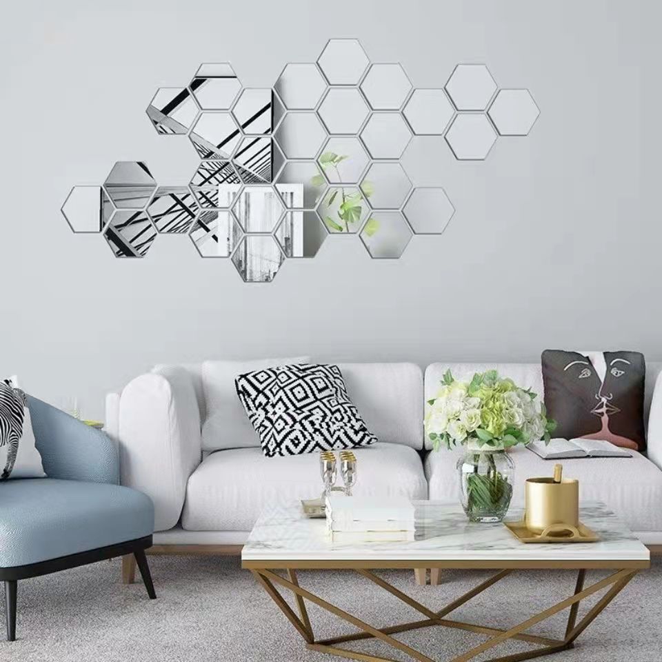 Self-adhesive Hexagonal Acrylic Mirror Wall