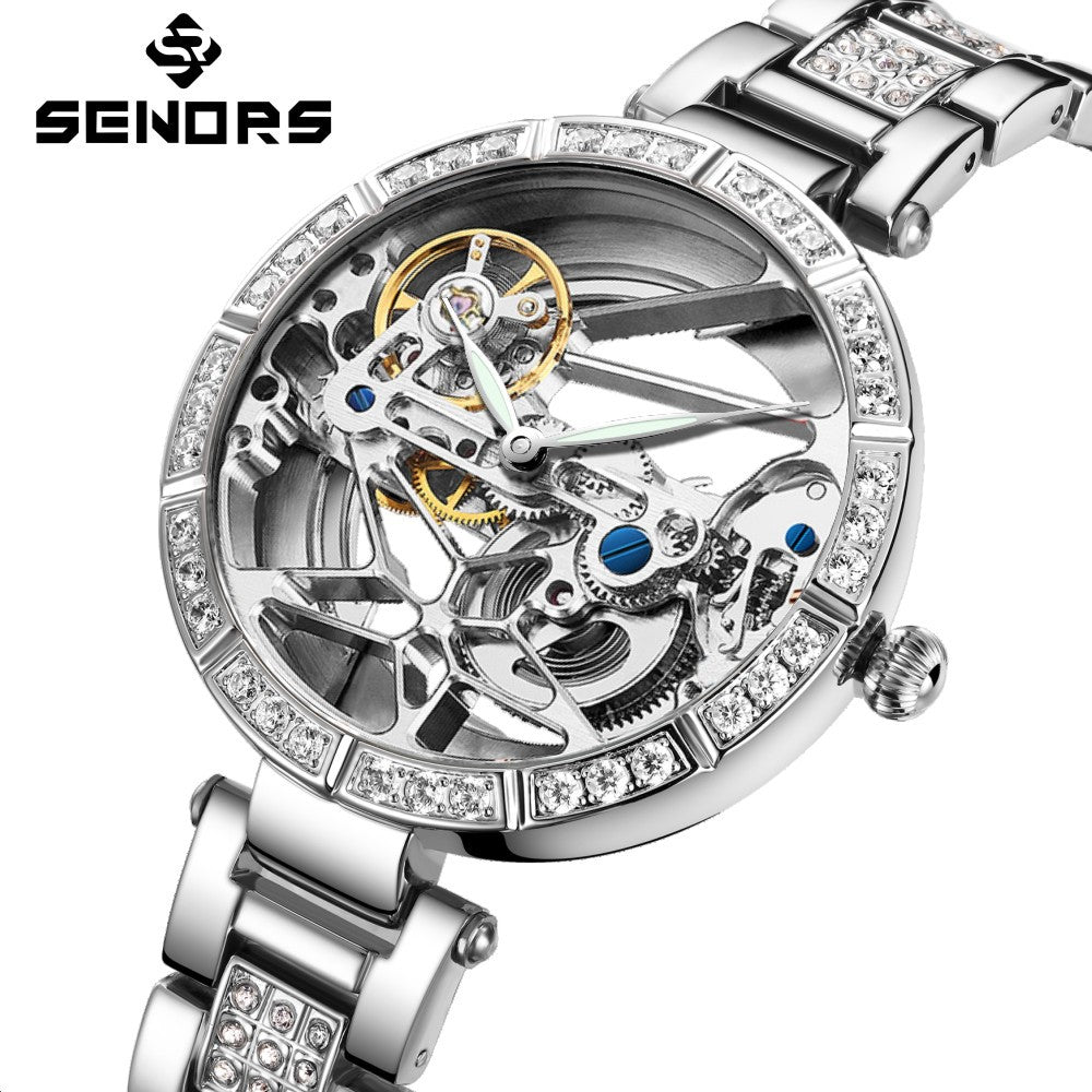 Sinas Cross-border Hollow Automatic Mechanical Watch Exclusively For Ladies