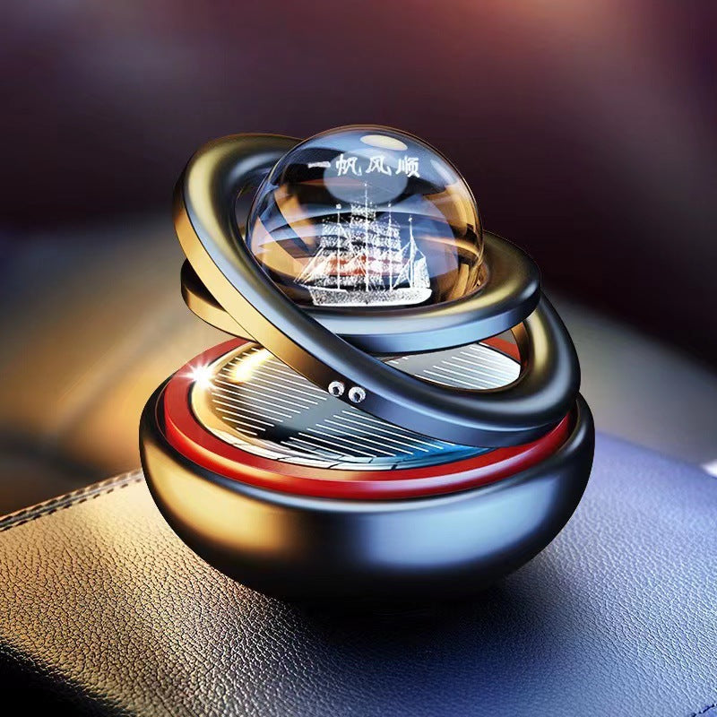 Solar Rotating Car Supplies Ornament Perfume Balm Aromatherapy