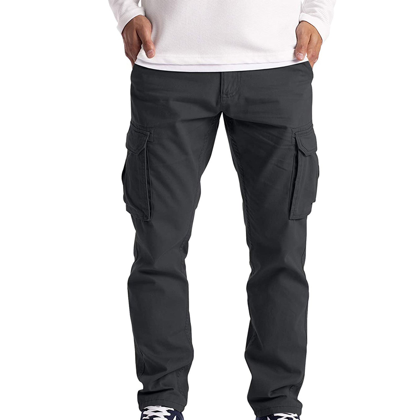 Multi-pocket Straight Casual Trousers For Men