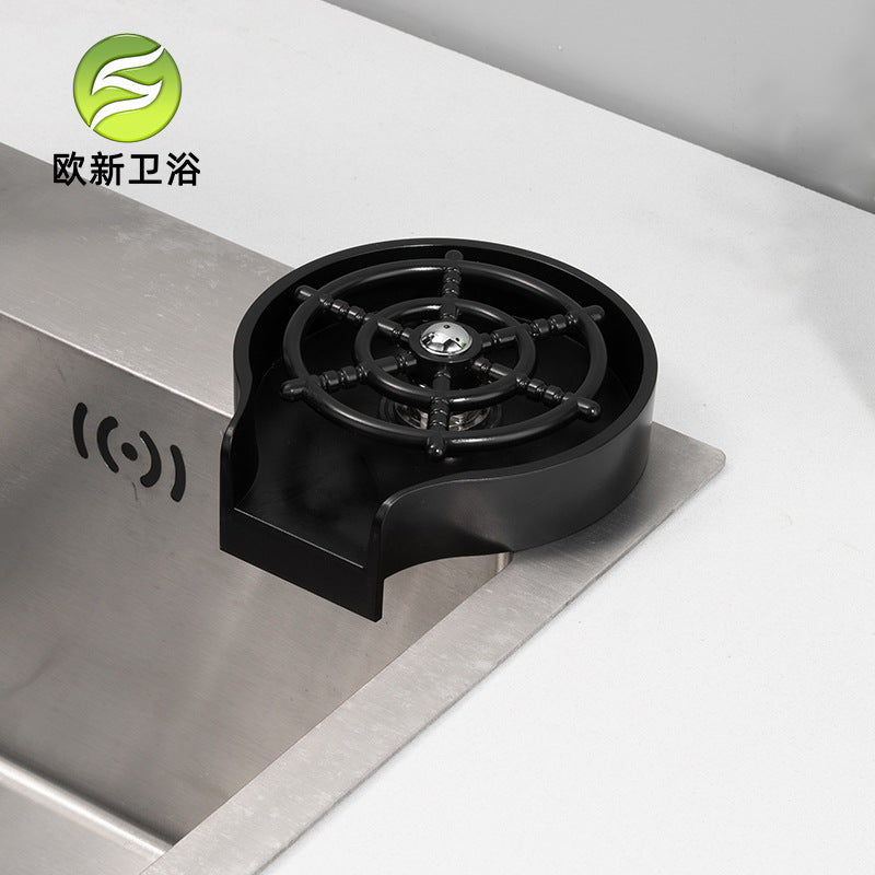 Glass Washer Nozzle Small Sink Stainless Steel Faucet Household Automatic High-pressure Glass Washer