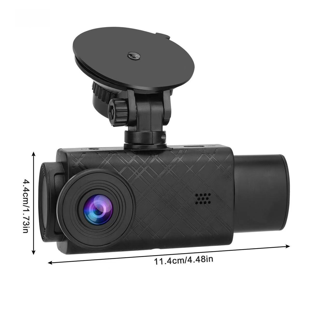 Three-lens Driving Recorder 2 Inch HD 1080p Car Front Inside The Car And Rear At The Same Time Video Reversing Image